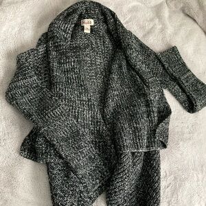 Mudd Salt & Pepper Open Front Cardigan